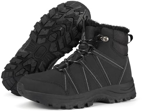 Mishansha Scarpe da Neve Donna Calde Stivali Invernali Gr.36-42 | Scarpe Invernali,Morbido Pelliccia,Comodo,Antiscivolo Stivaletti Invernali,Campeggio Trekking