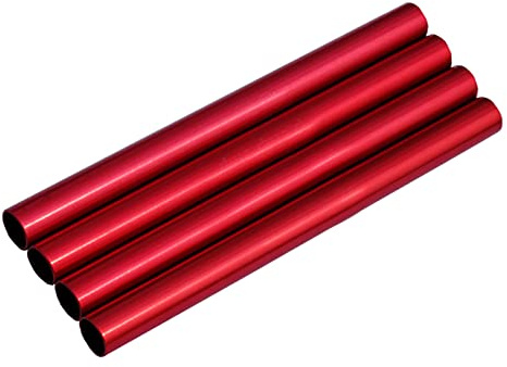 ECVGHD Zeltstangen-Reparaturrohr aus Aluminiumlegierung, Einzelstab, Reparaturrohr für Camping, Markise, Zubehör, Notfall, 4 Stück