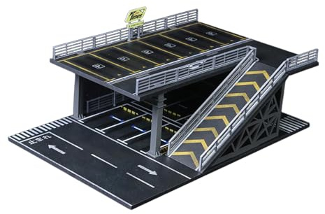 MotiveTech Car Model Display Case 1/64 Présentoir Voiture Diecast Scène Garage Simulation Mini Vitrine Support PVC pour Collection Décoration Bureau Usage, Style A