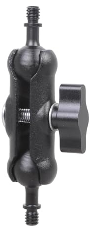 Adattatore a vite maschio 1/4 20 a doppia estremità Morsetto a testa sferica da 17 mm Supporto fotografico per monitor Tablet Fotocamere d ' azione Morsetto adattatore con doppia filettatura maschio