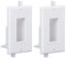 Recessed Wall Plate WI1009-2 2 Pack Decorative Wallplate with Fly Mounting Wings Bottom Opening for Low Voltage Cable Pass Through