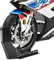 ConStands Easy Transport Fix - Motorrad Wippe für Kawasaki Z 650, Z400, Z125 Schwarz für Anhänger Vorderrad Transportständer Motocross Roller