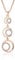 Collier de Femmes de Mode bagues avec Pendentif en Cristal CZ Collier Long Or et Argent plaqué Collier pour Les Filles (Plaqué Or Rose)