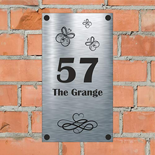 The Grange Vertical Aluminium House Sign Personalised With Your House Name/Number