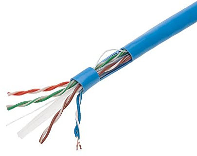 Cat6 200M Blue Solid 23AWG Cable UTP Cat6 Bulk Ethernet Network Wire CCA (Copper Clad Aluminum) Conductor UTP Unshielded Internet Cord