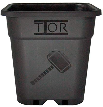 Lot de 15 pots carrés solides pour culture hydroponique, 18 litres, grande capacité et résistance.