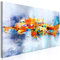 decomonkey Bilder Abstrakt 150x50 cm 1 Teilig Leinwandbilder Bild auf Leinwand Vlies Wandbild Kunstdruck Wanddeko Wand Wohnzimmer Wanddekoration Deko Modern blau bunt