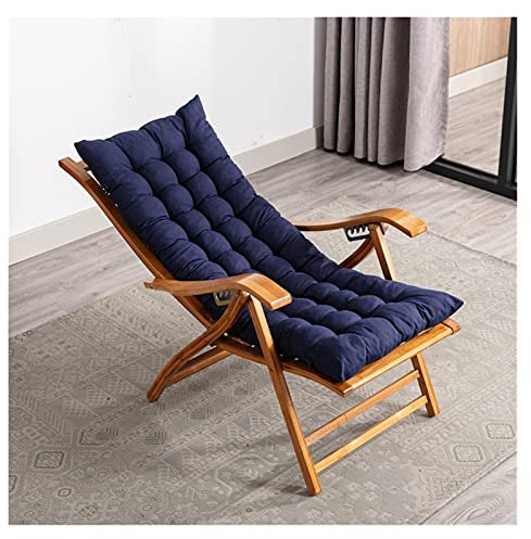 DUNAKE Ergonomisch-Sonnenliege Gartenliege Relaxliege Strandliege Liege Strandstuhl Klappliegestuhl Holzklappstuhl Strandliegestuhl,Luxus Comfort Gartenstuhl (Color : Blue)