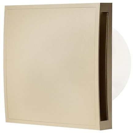 Stylish Bathroom Extractor Fan 150mm / 6 Kitchen Ventilator with Front Cover (with Timer, Gold)