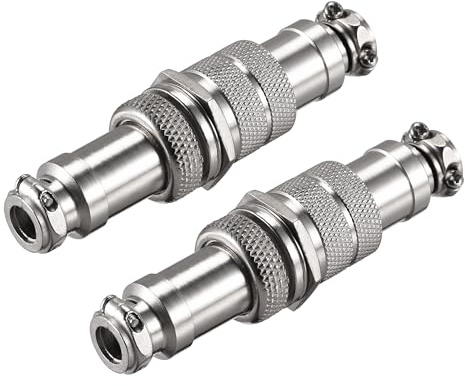 sourcing map Aviation Connecteur 16mm 8 Terminaux 5A 250V GX16 Imperméable Mâle Femelle Panneau Métal Fil Connecteur Raccords 2 Paires