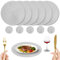 NAKIHOUSE 12er Set Tischsets Weihnachten Rund Silber Platzstes, Gewebte Tischsets Abwaschbar Platzsets mit Untersetzer, Hitzebeständig rutschfest Platzdeckchen für Hochzeit, Fest-34cm
