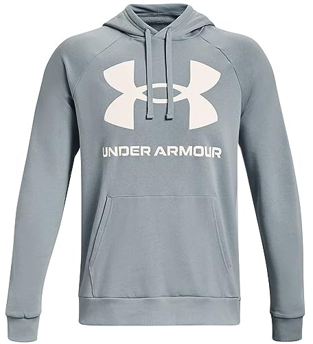 Under Armour Men's Ua Rival Fleece Big Logo Hoodie Tops, Harbor Blue, M