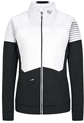 Ziener Damen NORIKA Softshell- / Funktions-Jacke | winddicht, elastisch, PFC frei, black.white, 44
