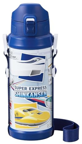 OSK Shinkansen Direct SBR-800D 0.8 Litre Stainless Steel Water Bottle, Blue