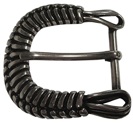 BELTINGER Gürtelschnalle Stripes 4,0 cm | Buckle Wechselschließe Gürtelschließe 40mm Massiv | Dorn-Schließe | Wechselgürtel bis 4cm | Silber