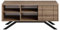 DECOROTIKA - North TV 130 cm Wide Cabinet TV Stand TV Unit (Walnut Pattern and Black)