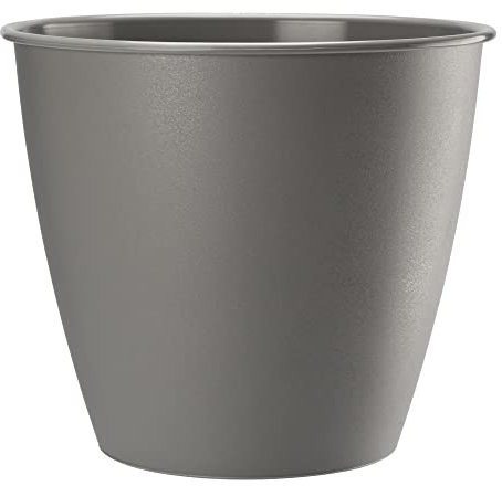 VERDENIA Azalia Blumentopf Leichter Blumenkübel Balkonblumentopf Dekorativer Topf für Pflanzen für Innen und Außenbereich Pflanztopf aus Kunststoff Runder Viele Farben 15cm 20550 grau
