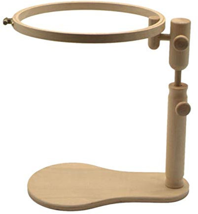 Holzsammlung Embroidery Hoop Stand, Embroidery Frames and Stands, Adjustable Sitting Cross Stitch Stand, Sitting Embroidery Hoop for Art Craft Sewing Projects