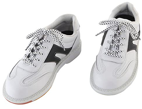 SUMECH Women's Bowling Shoes Kids Aldult Leather Bowls Trainers Breathable Buffer Unisex,White,6 UK