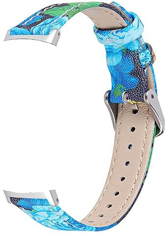 MYAYD Uhrenarmband Kompatibel für Fitbit Inspire 2 Armband/Fitbit Inspire 3 Armband, Weiches Lederarmband Echt Leder Verstellbarer Ersatzarmband für Damen