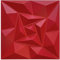 3D Paneele PVC Kunststoffpaneele Wandpaneele Gaming Zimmer Wand Decke 3D Optik Quarz (20) PVC 3D Platten, D175 Rot