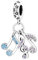MariaFonte Breloque Musique New 2025 Compatible Toutes Marques Notes Musiques Anniversaire Pendentifs Original Bead Argent 925 Maman Perle Porte-bonheur Coeur Noël Zircon, Unica, Argent