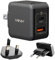 MINIX NEO P1 Mini 33W PPS 2-Port GaN Charger - 1 USB-C, 1 USB-A Port Fast Charger. Compatible with iPhone 8-15 Series, Galaxy S10-S21, Pad and More.