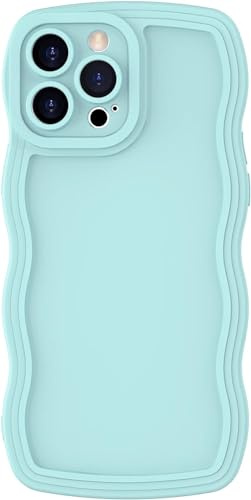 miyonsin Hülle für iPhone 11, Niedliche lockige Wellen Rahmenform Muster Silikon Handyhülle, Flexible TPU Silikonhülle für Frauen Mädchen, Stoßfeste Schutzhülle für iPhone 11, Minze