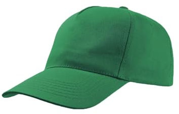 Mr. Gadgets Cappello per Bambini con Visiera - Regolabile 100% Cotone - Padel Baseball Tennis Sport e Tempo Libero (Verde)