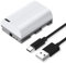 K&F Concept LP-E6NH Batterie 2600mAh Grande Capacité avec Interface de Charge Directe de Type C Compatible avec Canon EOS 90D/80D/70D/5D Mark II III IV/5DS SR/6D/6D Mark II/R5 R6 R6 II R7 (1 Batterie)