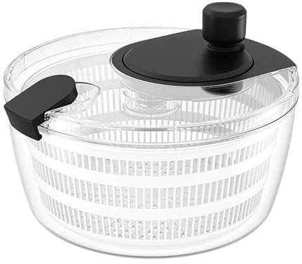 Asciugatrice per frutta e verdura, ciotola per insalata di verdure, centrifuga per lattuga con coperchio sicuro, ciotola per lavare frutta e verdura, centrifuga manuale per insalata, utensili da