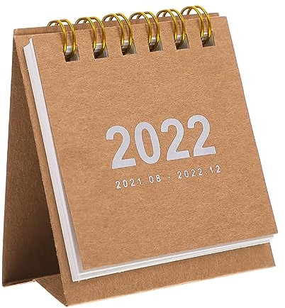 PLAFOPE Mini Kalender Aus Dichtem Papiermaterial Jahresplaner Mit Wöchentlichen Und Täglichen Notizfeldern Praktisches Büro Und Heimdekorelement Für Organisation Und Planung