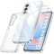 Qasyfanc Hybrid Cover Compatibile con Samsung Galaxy S24 FE 5G con Protezione Fotocamera e 2 Pellicola Vetro Temperato, Custodia per Samsung S24 FE 5G Sottile Antiurto Anti-Graffio, Trasparente