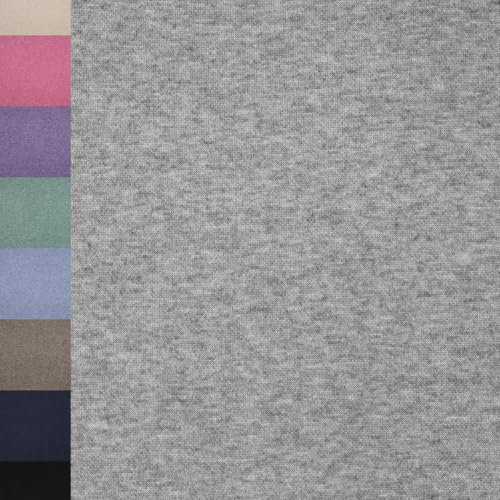MAGAM-Stoffe Adele super weicher Strickstoff für Kleidung Meterware ab 50cm (10. Meliert grau)