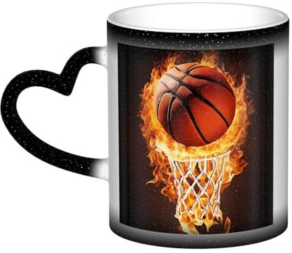 XDCYWBZDBC Basketball Coffee Cups and Mugs Big Tea Cups and Hot Chocolate Cups Hot Drinks Large Oriental Classical Fancy Cups The Best Gift for Couples Multicolor