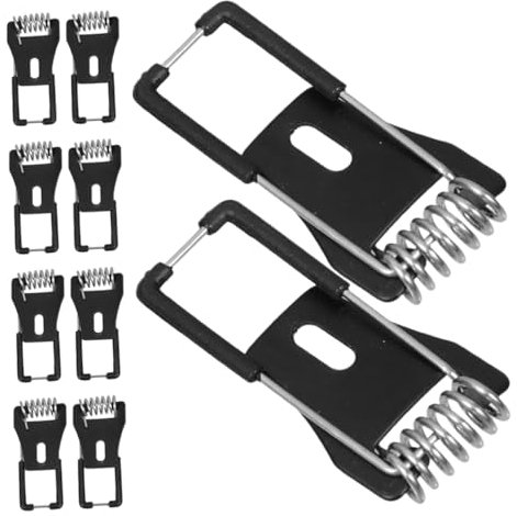 OSALADI 10st Downlight-federhalterung Federclips Zum Halten Der Lampe Deckenlampenclip Einbau-led-deckenleuchte Einbauleuchten Clips Lampenzubehör Kleine Leuchte Black Kaltgewalztes Blech