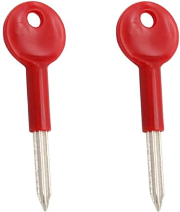 2 llaves de estrella universales para cerraduras de ventanas y puertas, llaves de perno de seguridad para tuberías, pozos, puertas cortafuegos (rojo)