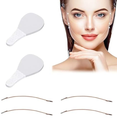 60 Stück Unsichtbare Facelifting Aufkleber für Frau, Facelifting Klebeband, V Form Gesicht Lift, Falten Verbergen, Hautstraffung, Makeup Facelifting Tools, Facelifting Aufklebers für Frau