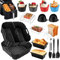 Accesorios Freidora de Aire para Ninja AF180EU 6.2L, 22 Piezas Recipientes Cuadrado Molde Silicona con Silicona Mini Manoplas Horno, Molde Antiadherente para Pan