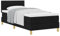 vidaXL Boxspringbett mit Matratze Schwarz Gepolstert 100X200 cm Modernes Design Stoff für Erwachsene Birkenholzbeine Einfache Montage und Komfortmatratze. Schlafzimmermöbel Topper Einzel Kinder Gäste
