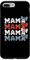 Mama Baseball Stitch Bow Mama Mama Case for iPhone 7 Plus/8 Plus