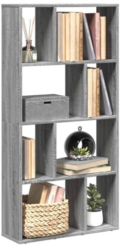 UJCHVHN Bücherregal Grau Sonoma 60x20x120cm Holzregal Bücherregale & Standregale