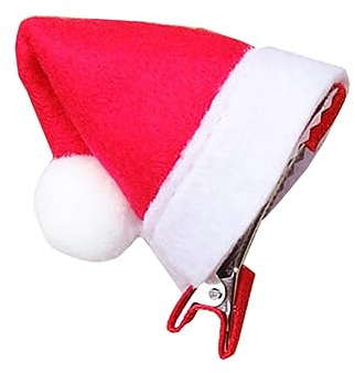 IMIKEYA Mini Weihnachtsmütze Haarklammer Weihnachten Haarschmuck Niedliche Festliche Deko Haarspange für Junge Mädchen Party Accessoire