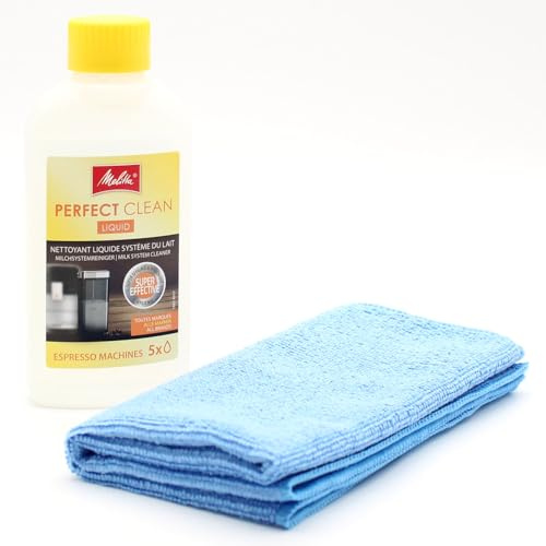 PakTrade Milk System Cleaner for Fully Automatic Coffee Machines + Microfiber Cloth, compatible with Melitta Barista TS Smart, Barista TS Smart 6761415 - Espresso Machines, Coffee Makers, Accessories