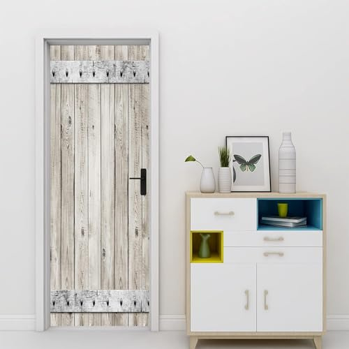 TACOKI Türtapete Selbstklebend Türposter Holztür Türbekleben Aus Holz Türbilder, 3D Effekt Fototapete Türfolie Poster Türaufkleber Wandtattoo Tür Dekoration Stickers 85x200 cm 4503z