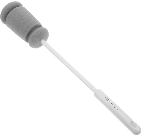 NUSITOU Multi-purpose Long Handle Bottle Brush with Bottle Sponge for Cleaning Glass and Cups Portable Abs Material Random Color