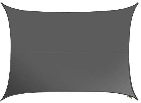 Kookaburra Waterproof Garden Sun Shade Sail Canopy in Charcoal 98% UV Block (6m x 5m Rectangle)