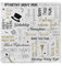 Sovie HORECA Silvesterserviette Bonne Année aus 3-lagigem Tissue, Einweg Serviette Silvester-Party Happy New Year Tischdekoration, 33 x 33 cm, 100 Stück