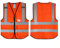 Orange Salzmann 3M Warnweste, mit mehreren Handyausweisen, Warnweste, reflektierendes Klebeband