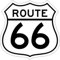 Adesivo Route 66 bianco I 10 x 10 cm I stemma per moto Chopper Van Roller Frigorifero Laptop o come adesivo auto I resistente alle intemperie I kfz_523